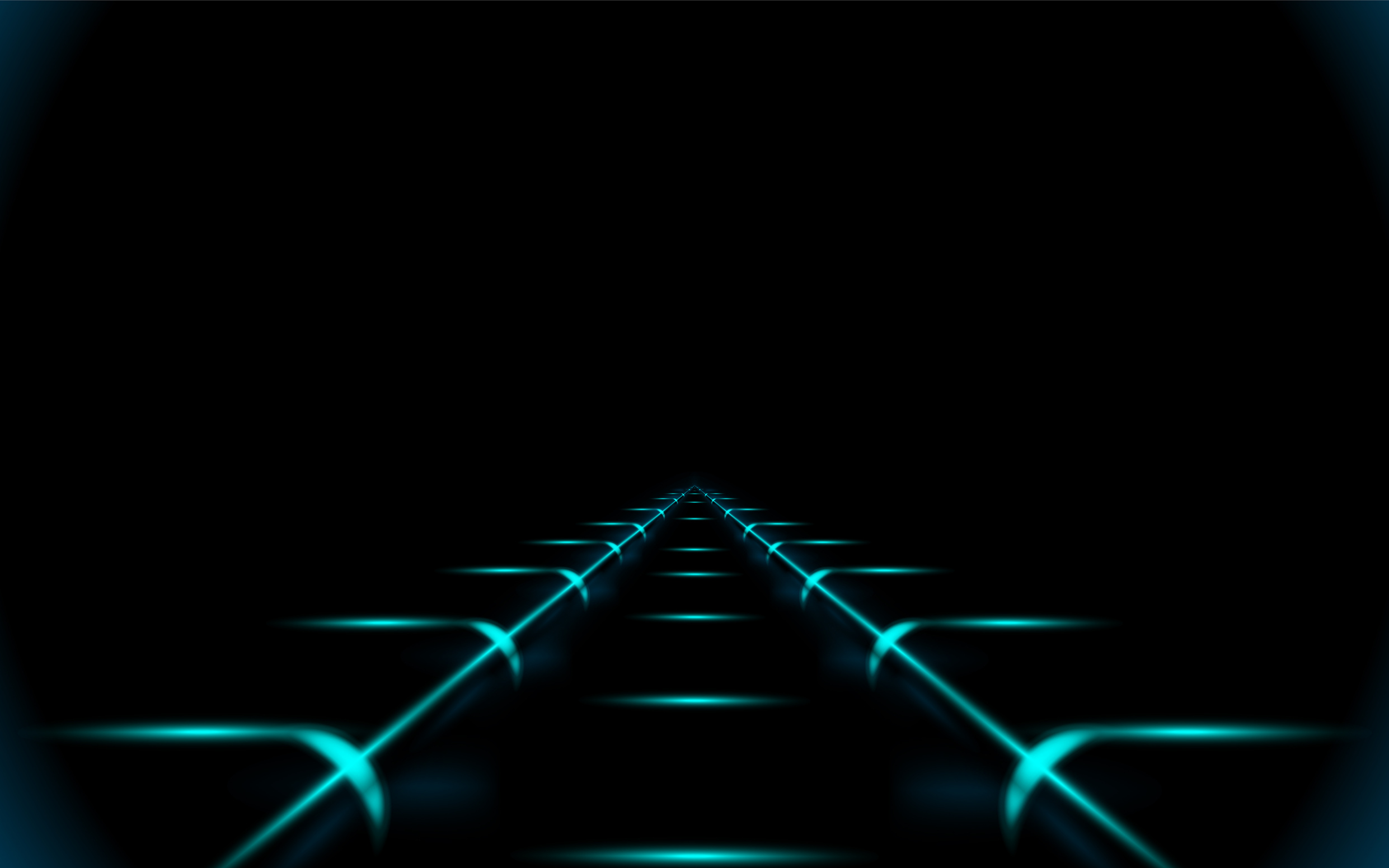 Glowing Road on a Dark Background